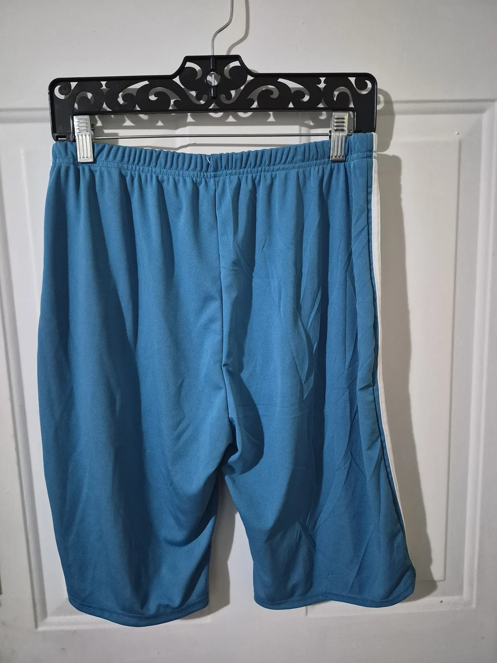 adidas Teal Blue Kids Track Joggers with White Trefoil